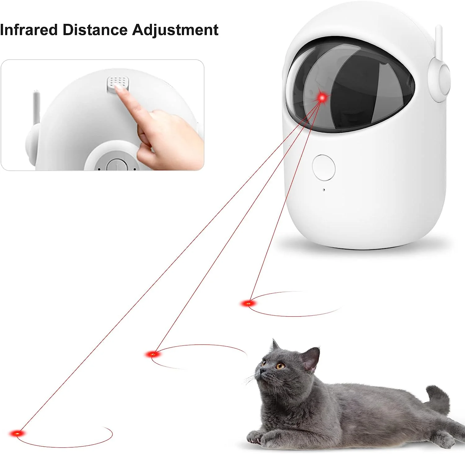 Automatic Laser Cat Toy | Interactive USB Rechargeable Laser Pointer - Image 5