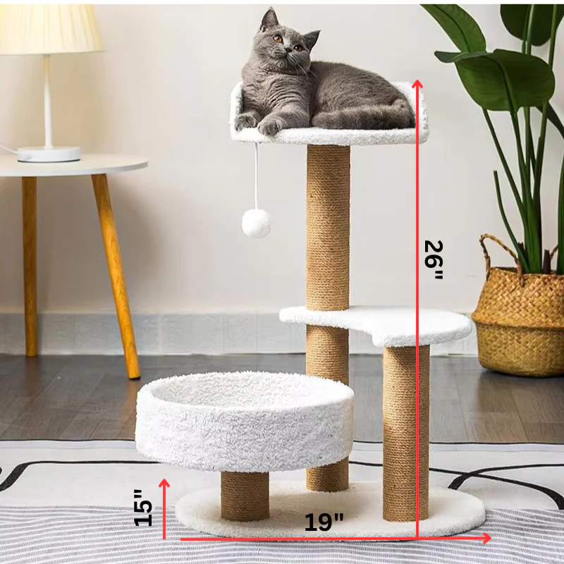 Cat Tree with High Density Sisal Material for Scratching - Image 3