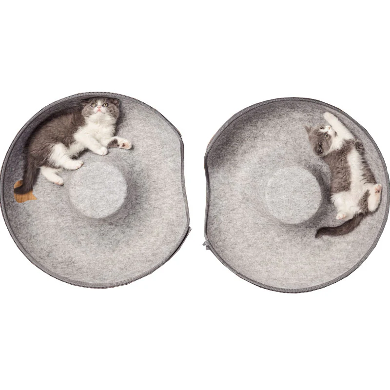 Donut Cat Bed & Tunnel: Interactive Dual-Use Toy for Indoor Cats - Image 4