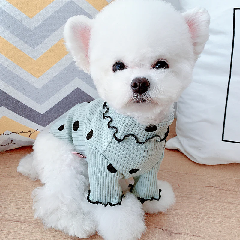Polka Dot Turtleneck Dog Shirt - Stylish Canine Fashion for All Seasons - Image 3