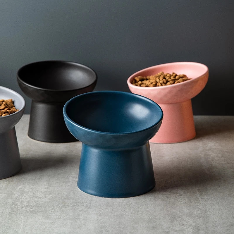 Ceramic Pet Food or Water Bowl with Stand - Elevated Pet Feeding Bowl - Image 3