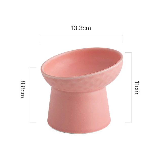 Ceramic Pet Food or Water Bowl with Stand - Elevated Pet Feeding Bowl - Image 5