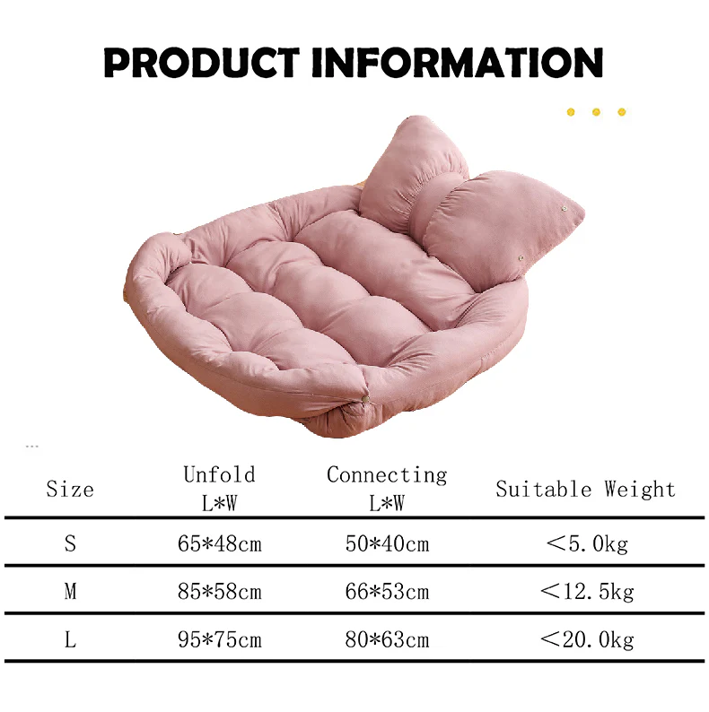 Luxury 2-in-1 Plush Mini Sofa Bed | Warm Comfort for Pets - Image 5